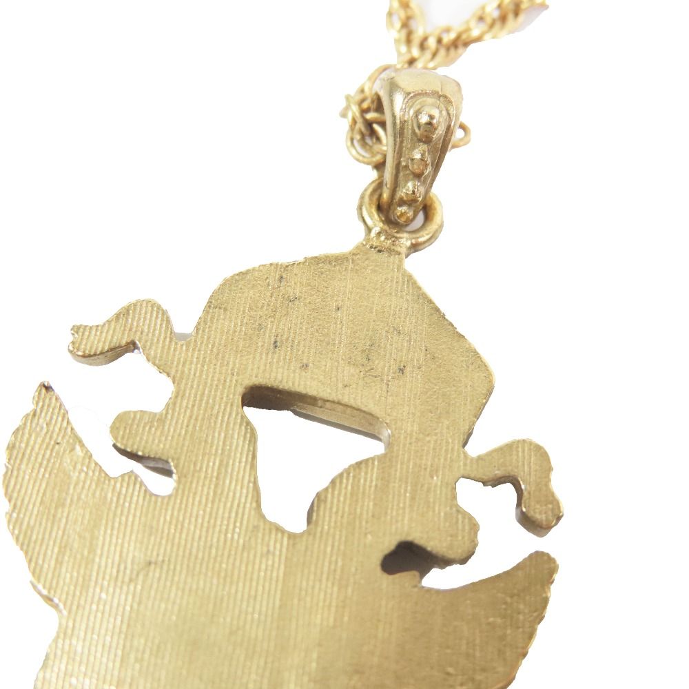Dolce & Gabbana Necklace DG Cles Emblem Double Headed Eagle Pendant Gold