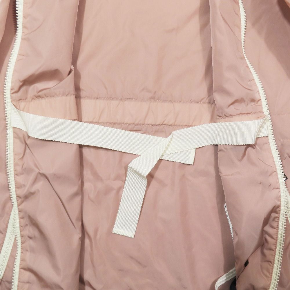 Moncler Eau Giubbotto Mountain Hoodie Nylon Jacket Zip Logo Patch Pink 2