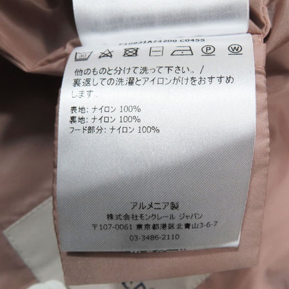 Moncler Eau Giubbotto Mountain Hoodie Nylon Jacket Zip Logo Patch Pink 2