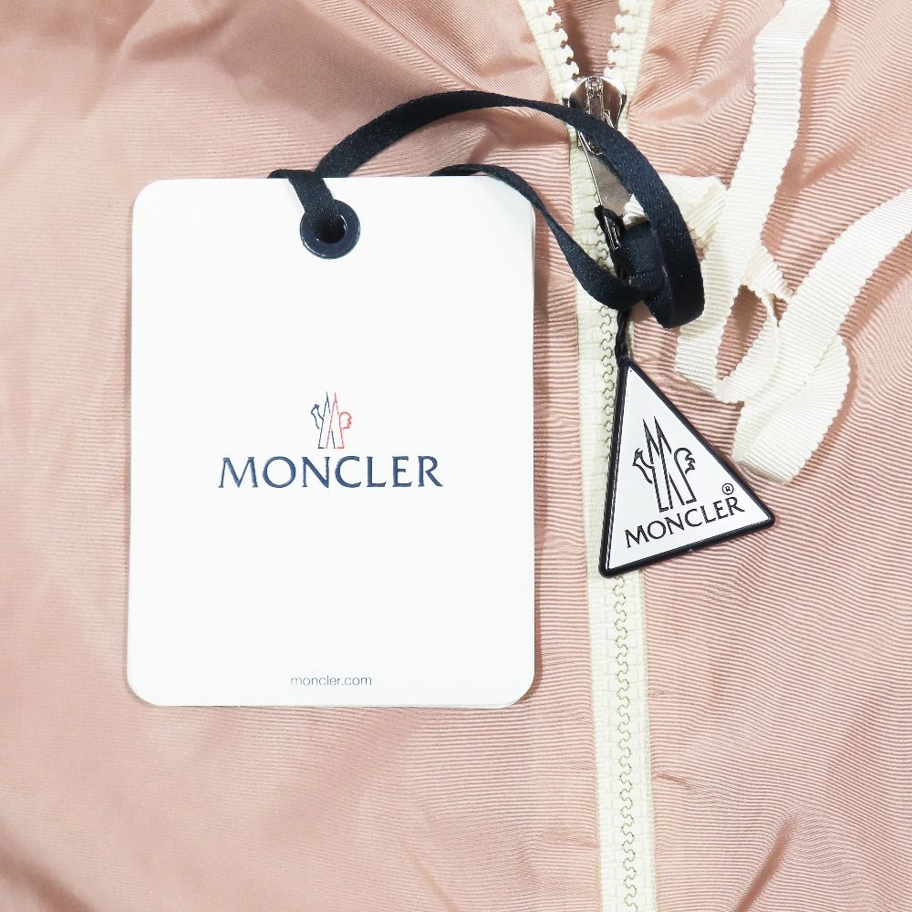 Moncler Eau Giubbotto Mountain Hoodie Nylon Jacket Zip Logo Patch Pink 2