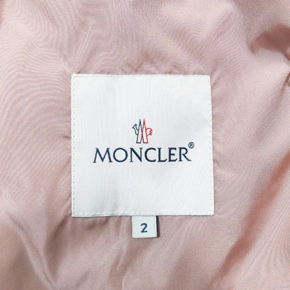 Moncler Eau Giubbotto Mountain Hoodie Nylon Jacket Zip Logo Patch Pink 2