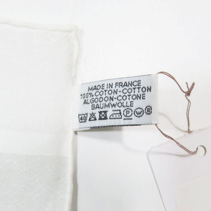 Hermes Jacquard Logo All Over Pattern Handkerchief Chief Cotton 100%