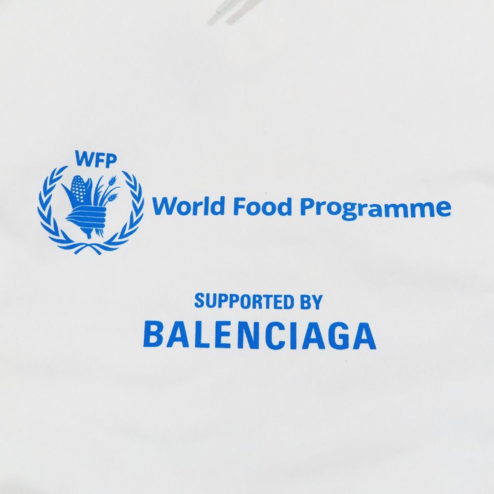Balenciaga World Food Program Hoodie Sweatshirt Pullover Top XS White