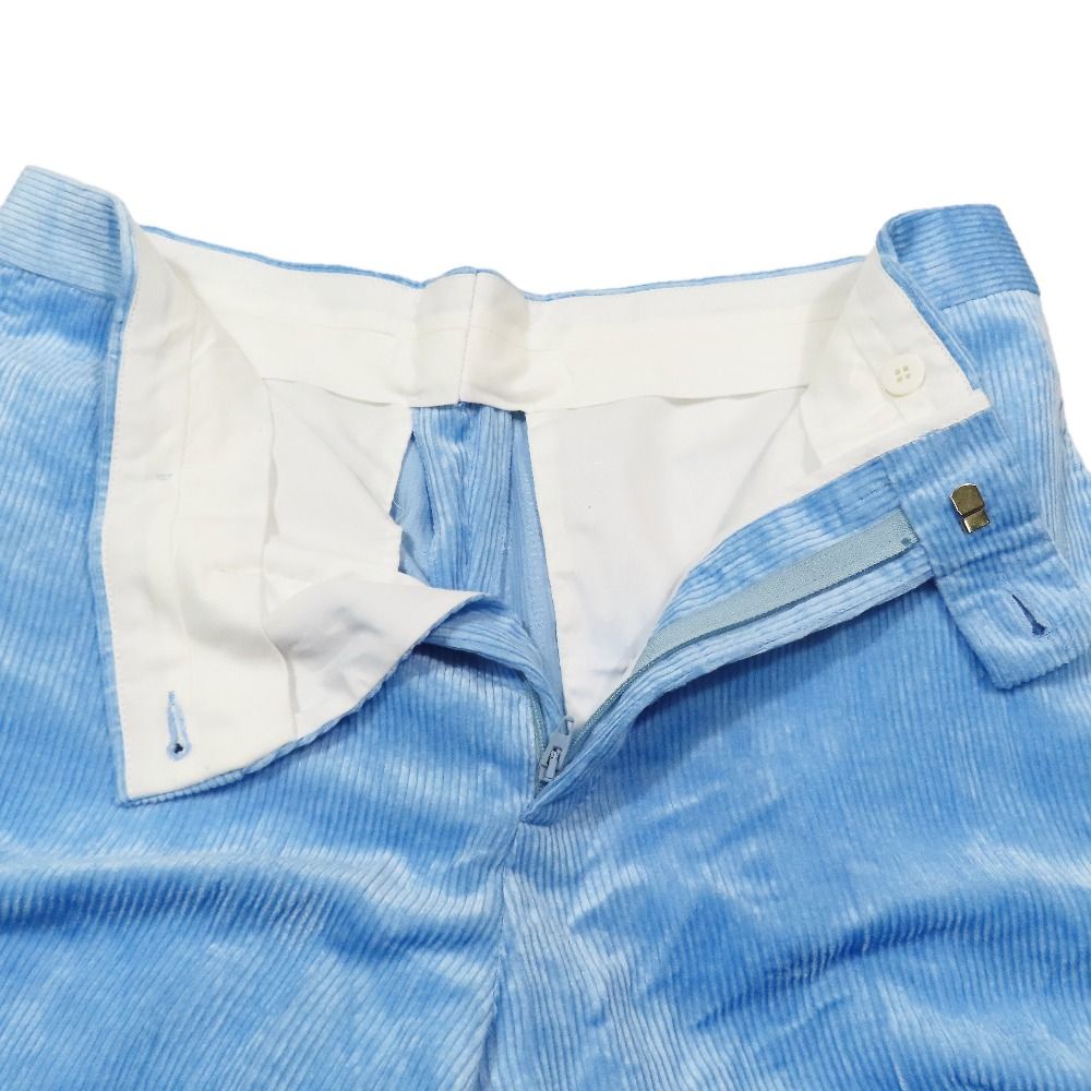 Dior Erl Corduroy Lou's Wide Pants Zip Fly 48 Light Blue