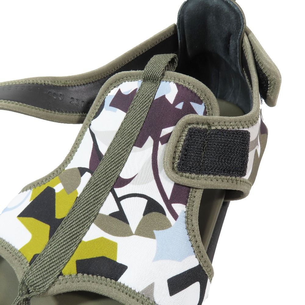 Hermes Giorno Sandals Shoes Technical Jersey Velcro 40.5 Khaki