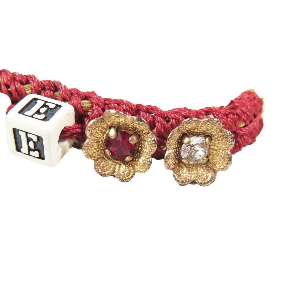 Dolce & Gabbana Amore Heart Chain Bracelet Charm Gold Red