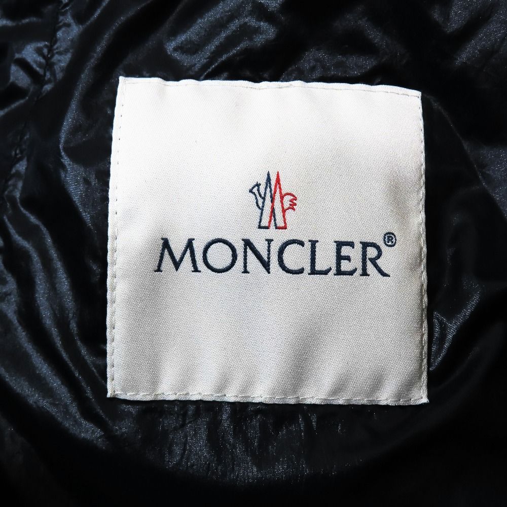 Moncler Acorus Giubbotto Jacket Down Stand Collar Logo Patch Navy 1