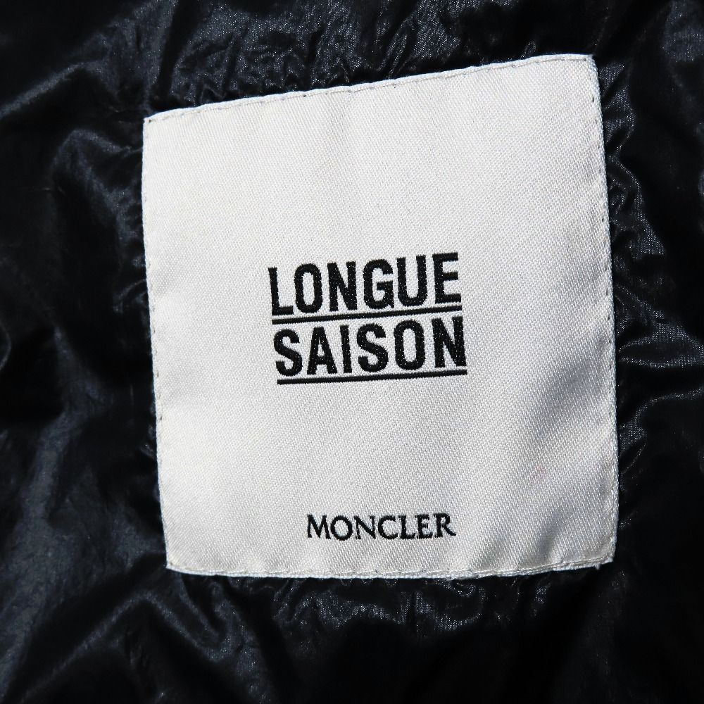 Moncler Acorus Giubbotto Jacket Down Stand Collar Logo Patch Navy 1