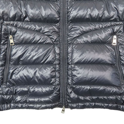 Moncler Acorus Giubbotto Jacket Down Stand Collar Logo Patch Navy 1