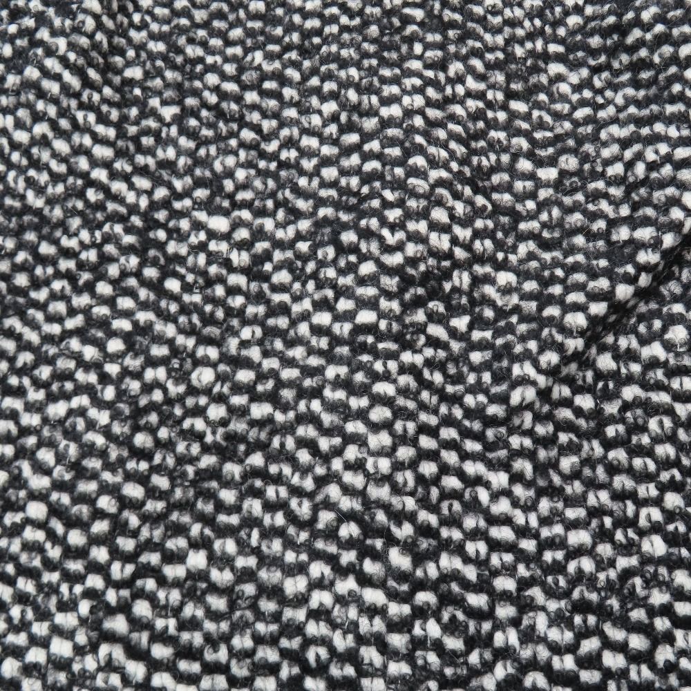 Dolce & Gabbana Tweed Dress Long Sleeve Half Knee Length Pleated Skirt 38 Black