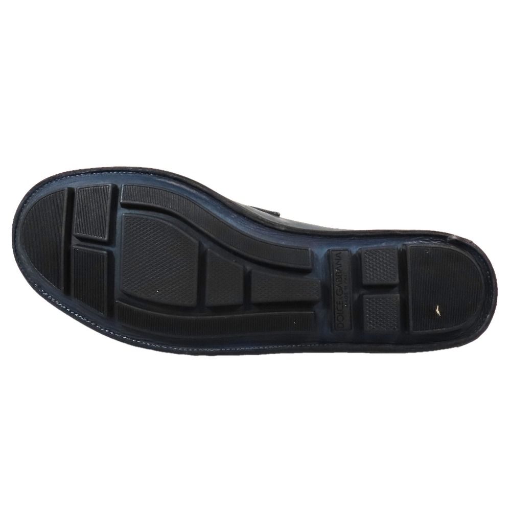Dolce & Gabbana Spotted Dyed Leather Horsebit Loafers Dress Shoes Logo 8.5