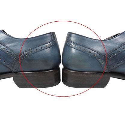 Dolce & Gabbana Leather Oxford Shoes Wingtip 5 Dark Blue