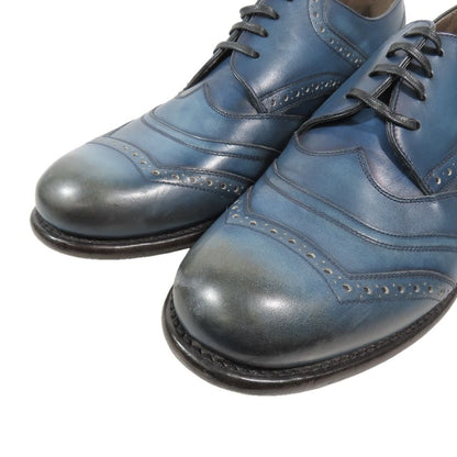 Dolce & Gabbana Leather Oxford Shoes Wingtip 5 Dark Blue