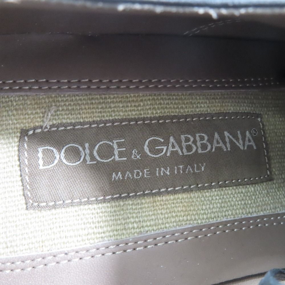 Dolce & Gabbana Leather Oxford Shoes Wingtip 5 Dark Blue