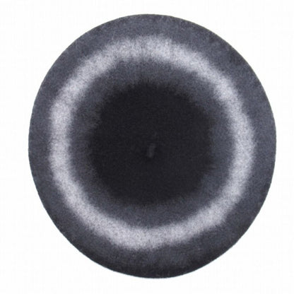 Dior Beret Hat Virgin Wool Felt Gradient Color Cap Hat Black Gray Loafer