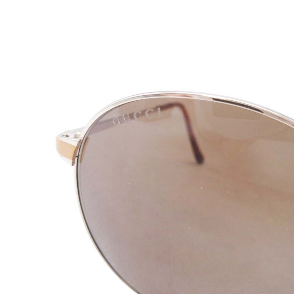 Gucci Boston Sunglasses Eyewear Brown Smoke Metal Frame 55
