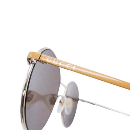 Gucci Boston Sunglasses Eyewear Brown Smoke Metal Frame 55