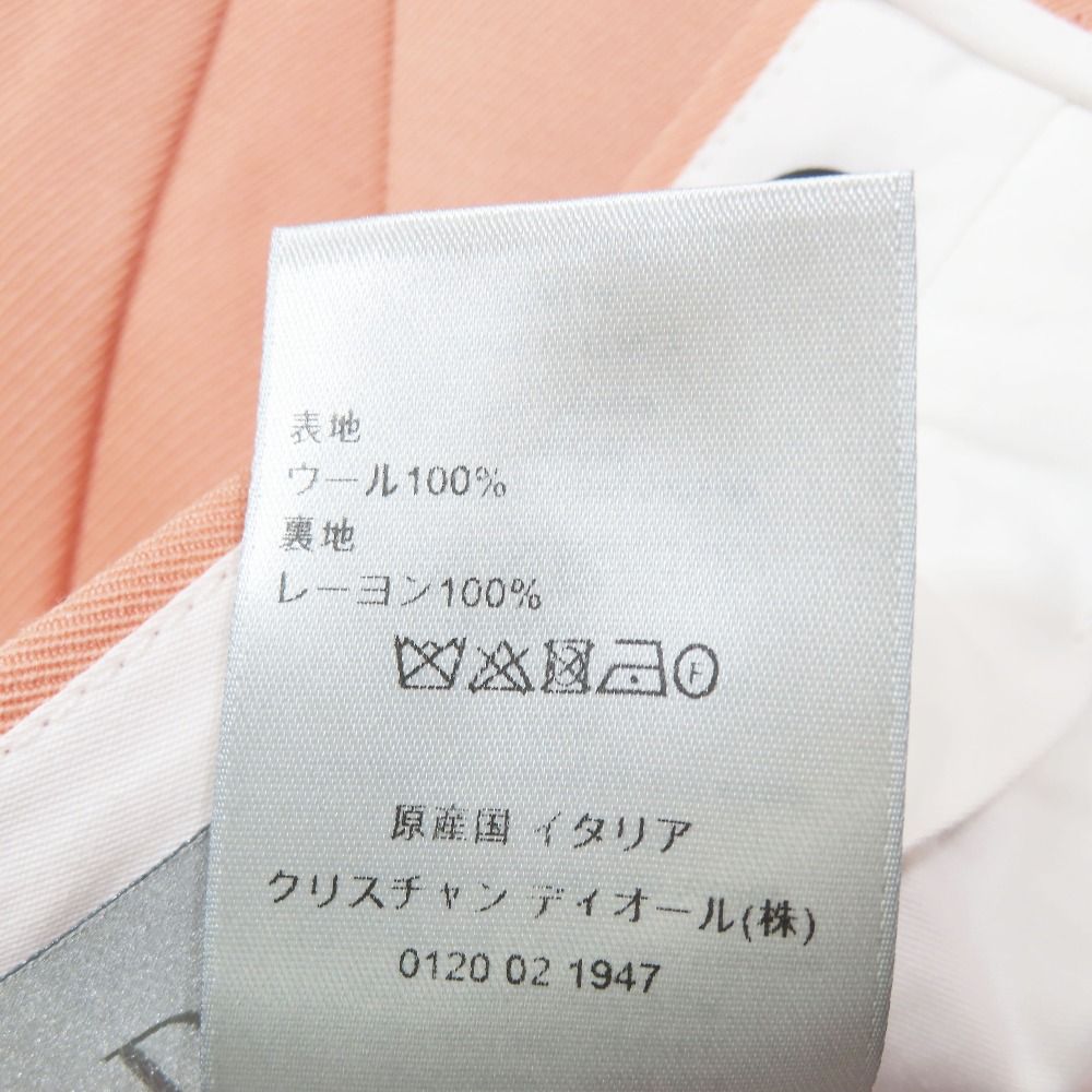 Dior Trousers Tapered Pants Pleated Zip Fly Salmon Pink 50