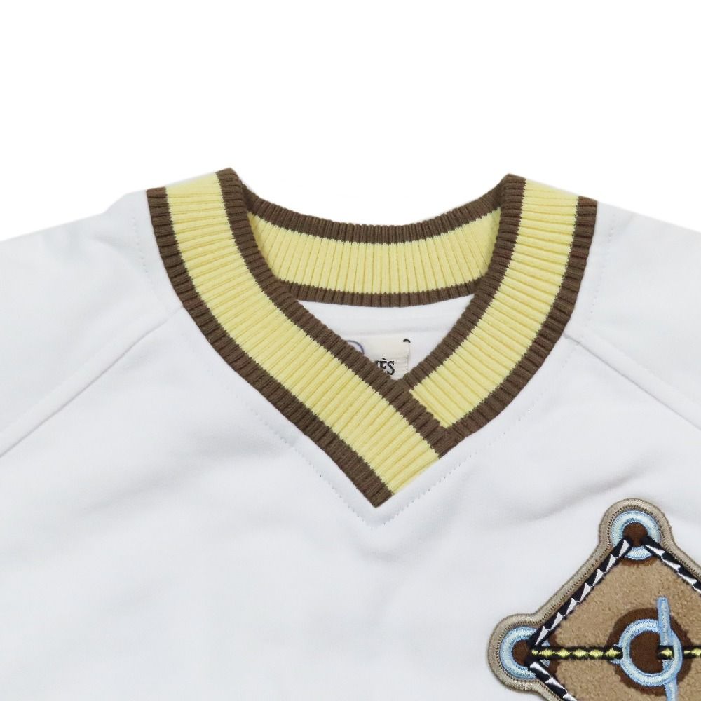 Hermes Figure Artistic Sweatshirt Trainers V-neck Patch Embroidery 38 White