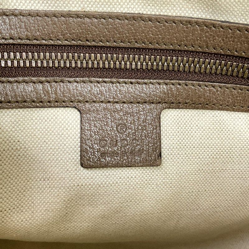 Gucci Shoulder Bag Ophidia GG Small Beige Ebony Dark Brown Leather