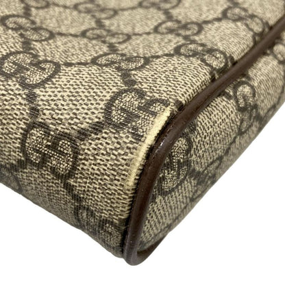 Gucci Shoulder Bag Ophidia GG Small Beige Ebony Dark Brown Leather