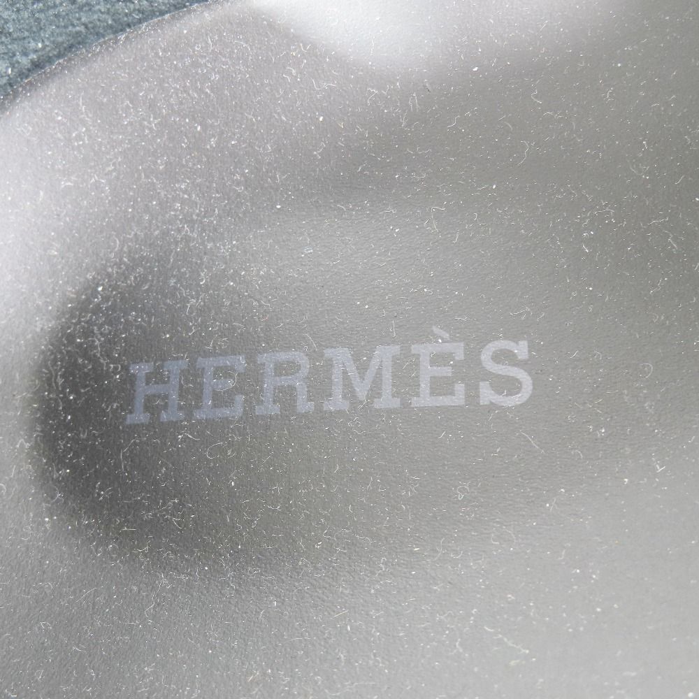 Hermes Giorno Sandals Shoes Technical Jersey Velcro 44 Gray Black