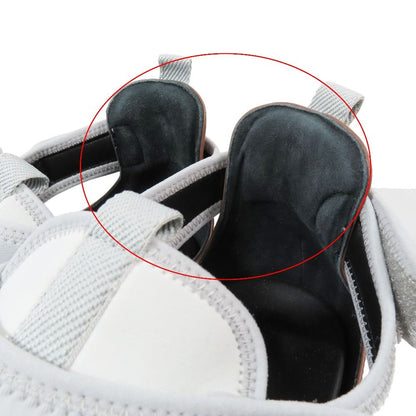 Hermes Giorno Sandals Shoes Technical Jersey Velcro 44 Gray Black