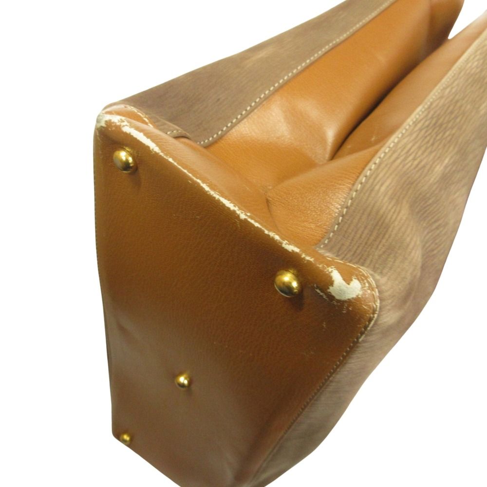 Loewe Velazquez Tote Hand Leather Vintage Brown Gold
