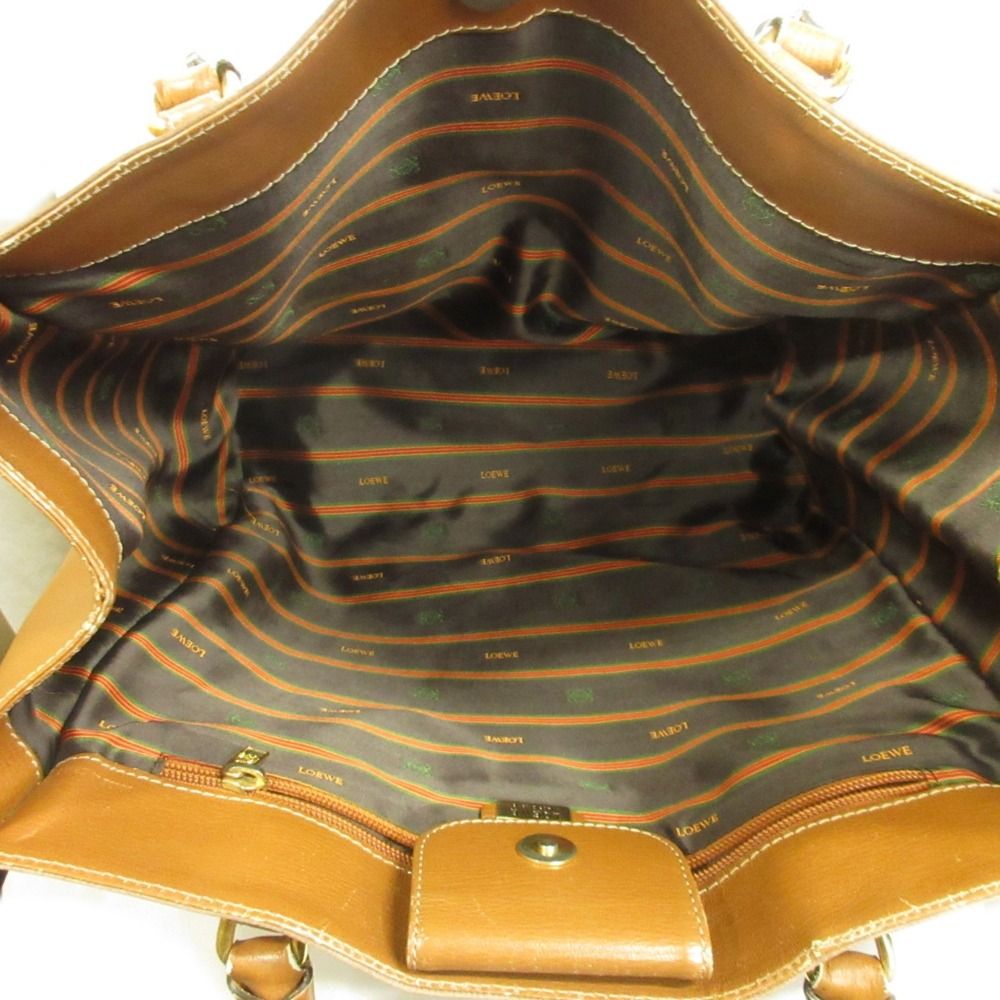 Loewe Velazquez Tote Hand Leather Vintage Brown Gold