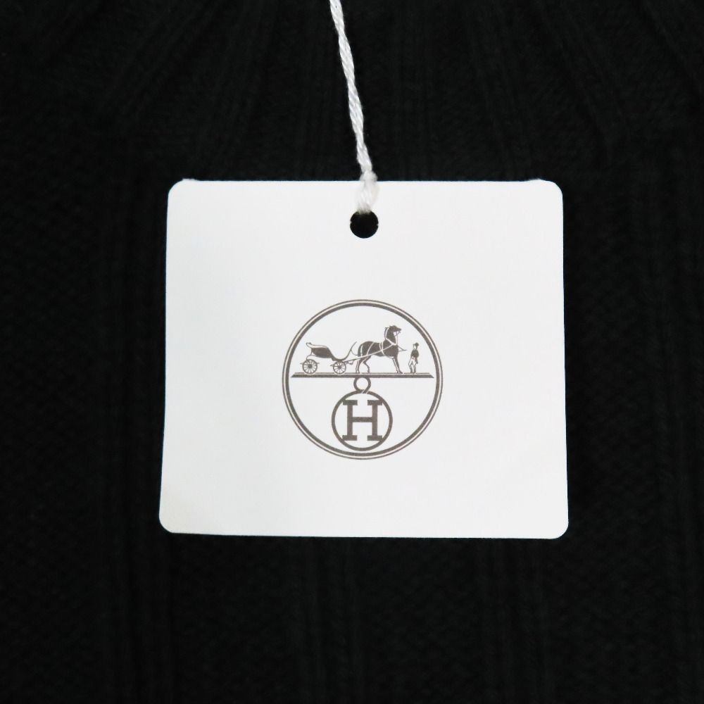 Hermes Wool Cashmere Knit Sweater Long Sleeve Crew Neck High Gee Pullover Khaki