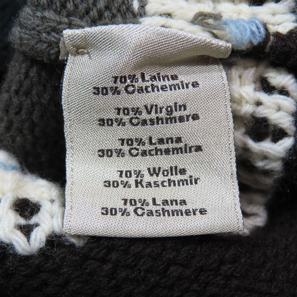 Hermes Wool Cashmere Knit Sweater Long Sleeve Crew Neck High Gee Pullover Khaki