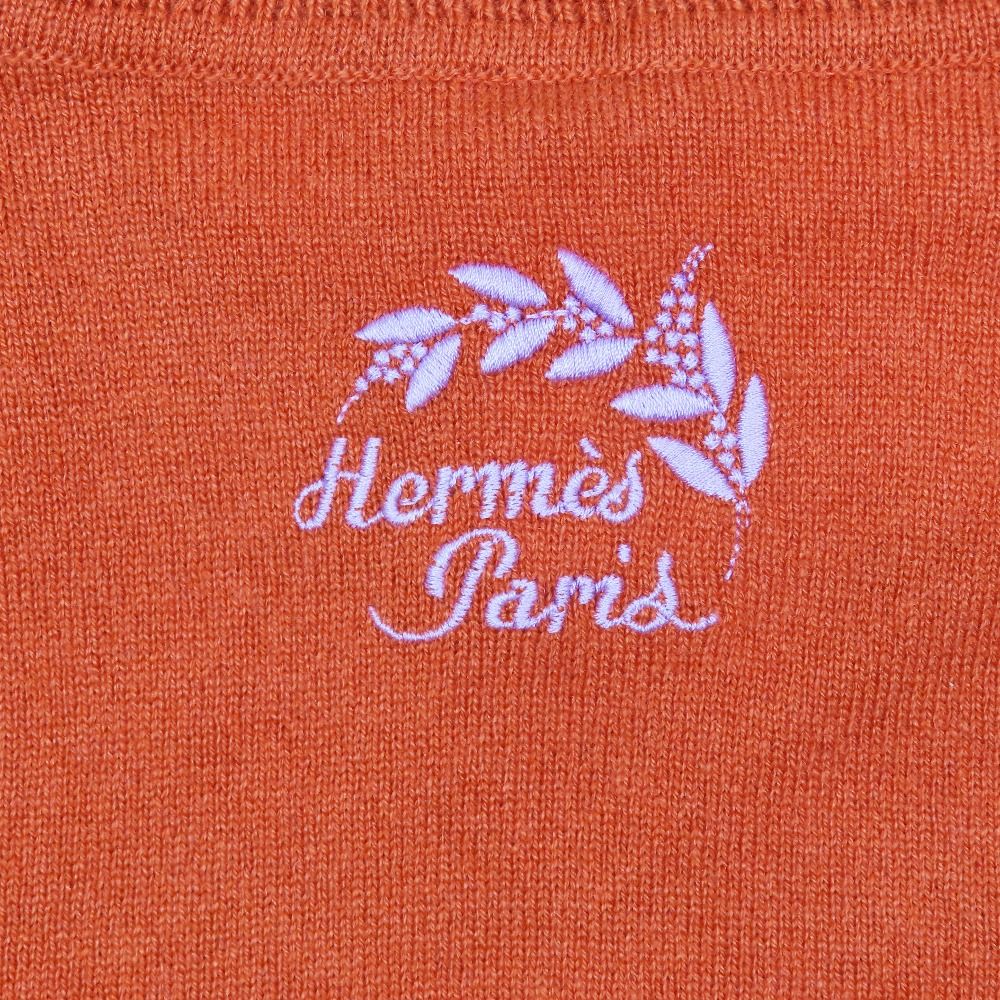 Hermes Cliquetis Cashmere Knit Sweater Pullover All Over Pattern Logo Purple