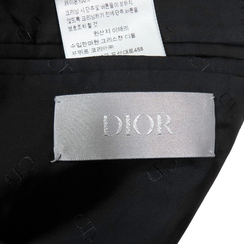 Dior Docking Tailored Jacket Double Breasted Fully Lined Cdlogo Black 48