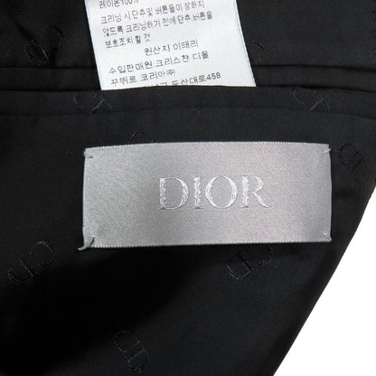 Dior Docking Tailored Jacket Double Breasted Fully Lined Cdlogo Black 48