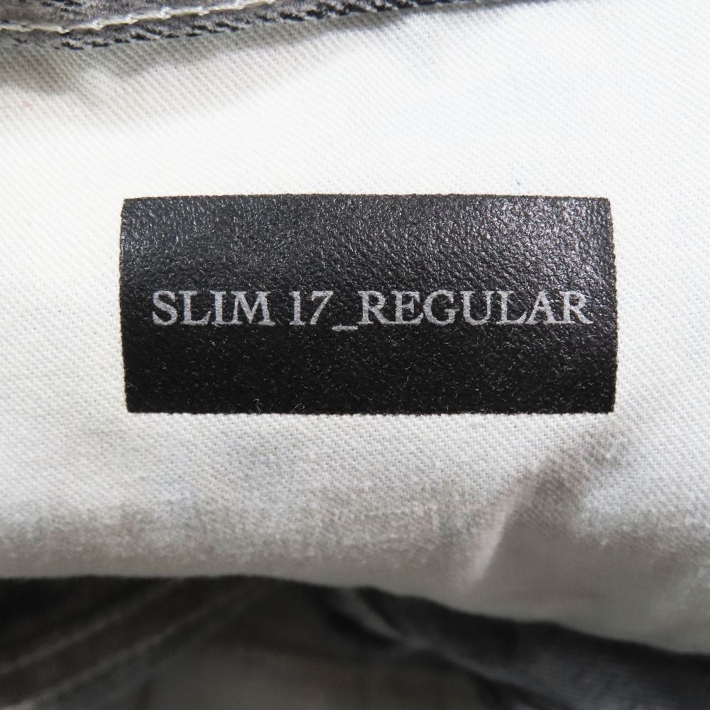 Dior Denim Pants Corduroy Slim Logo Embroidery Cotton Straight Gray 26