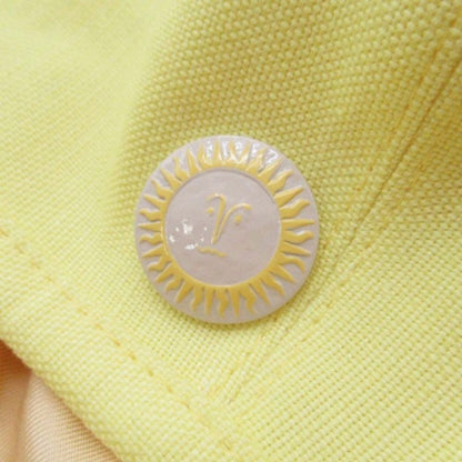 Hermes Gabrielle Beret Linen Hat Cap 57 cm Yellow Handbag