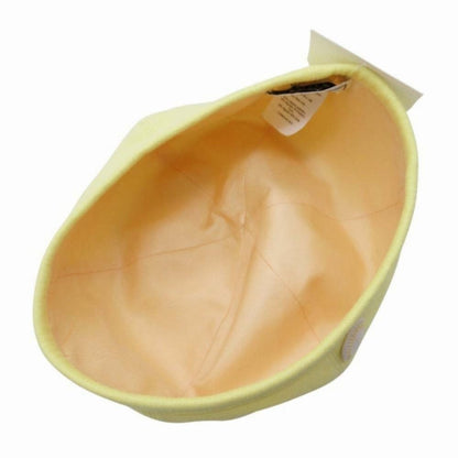 Hermes Gabrielle Beret Linen Hat Cap 57 cm Yellow Handbag