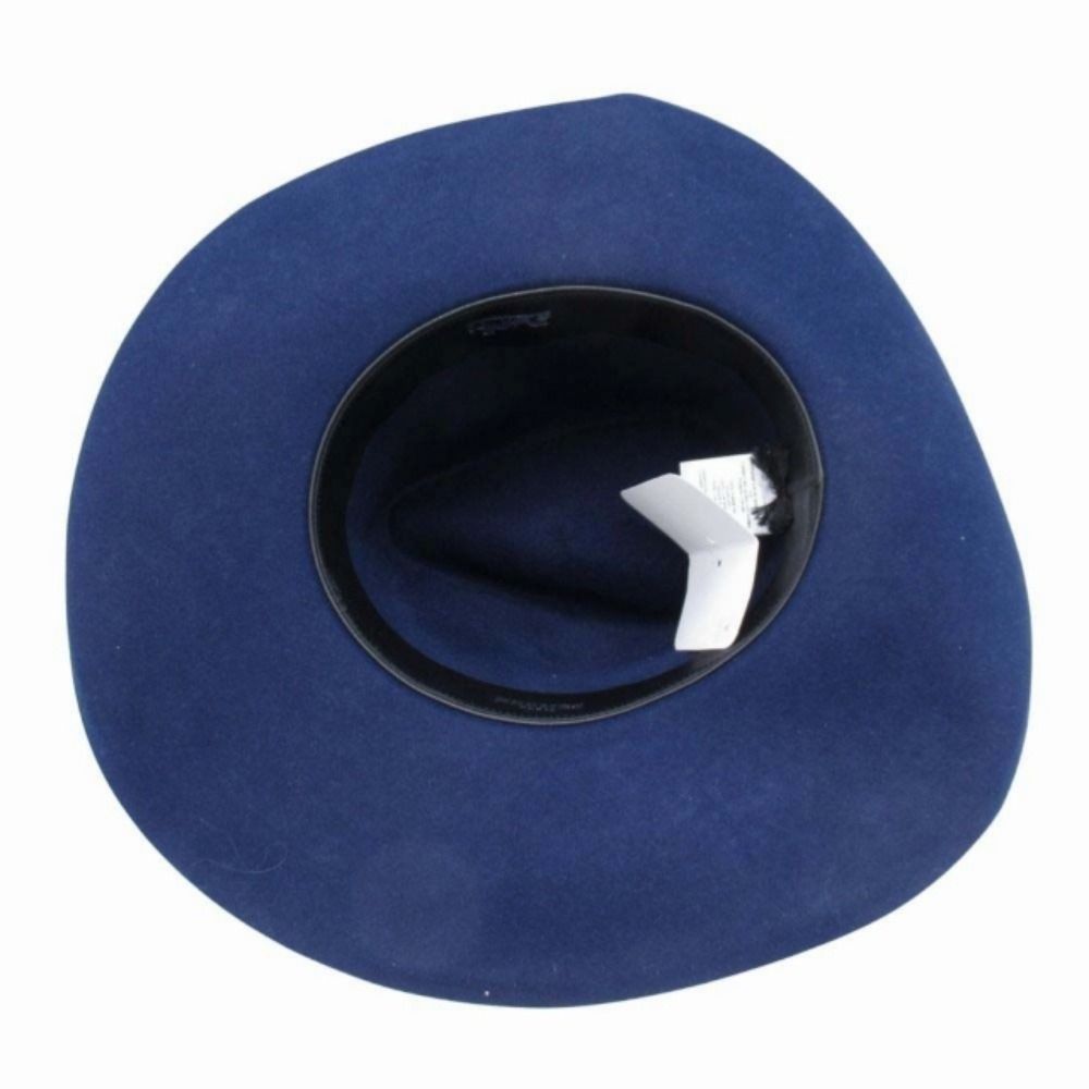 Hermes Chapeau Brooke Rabbit Felt Hat Wide Brim Folded Hat Cap 57 cm Navy