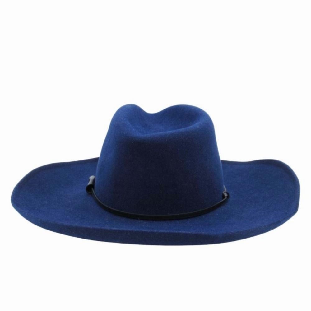 Hermes Chapeau Brooke Rabbit Felt Hat Wide Brim Folded Hat Cap 57 cm Navy