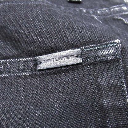 Saint Laurent Paris M Sk Mw Slim Jeans Black Denim Pants 30