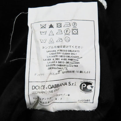 Dolce & Gabbana Tuxedo Jacket Tailored Felt Wool Velour 44 Black