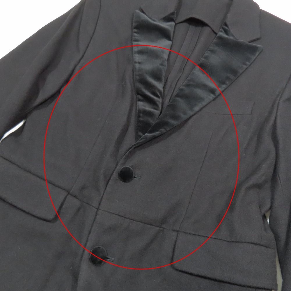 Dolce & Gabbana Tuxedo Jacket Tailored Felt Wool Velour 44 Black