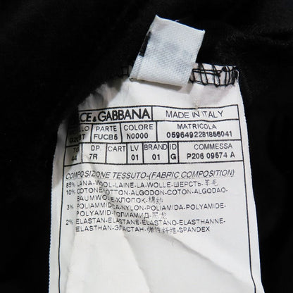 Dolce & Gabbana Tuxedo Jacket Tailored Felt Wool Velour 44 Black