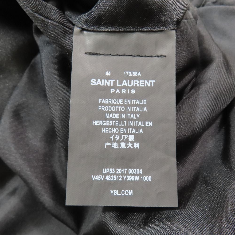 Saint Laurent Paris Buttonless Shawl Collar Smoking Jacket Tuxedo Tailored 44