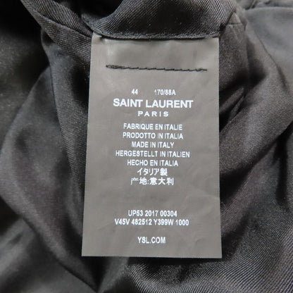 Saint Laurent Paris Buttonless Shawl Collar Smoking Jacket Tuxedo Tailored 44