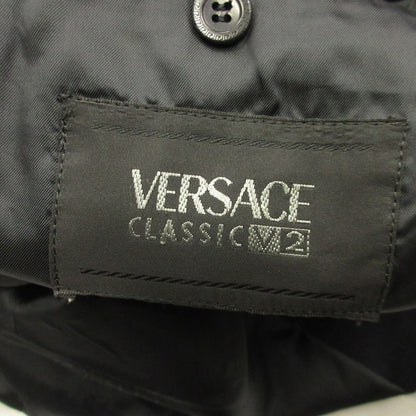 Versace Classic V2 Suit Set Greca Button Jacket Pants Vintage 50 Navy