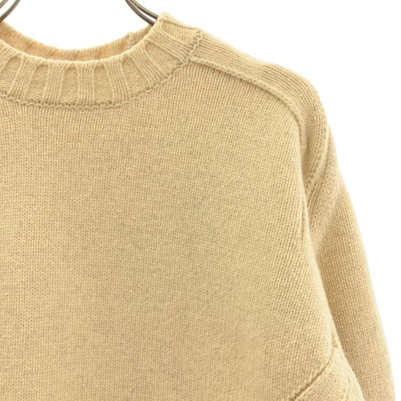 Celine Yak Wool Crew Neck Knit S Beige Sweater