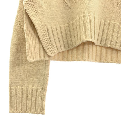 Celine Yak Wool Crew Neck Knit S Beige Sweater