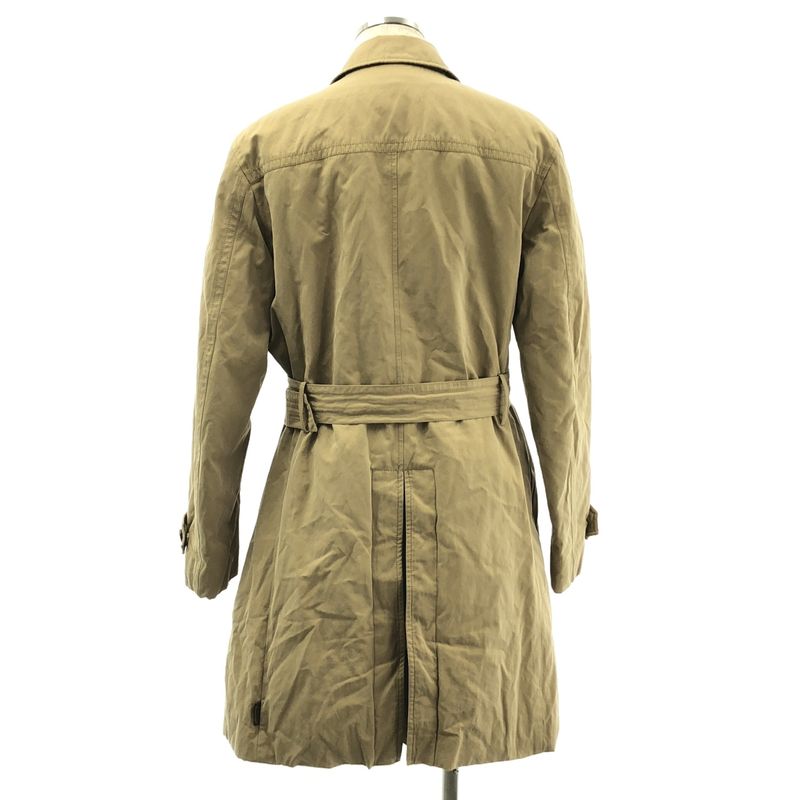 Moncler Logo Button Belted Batting Overcoat 3 Beige Jacket
