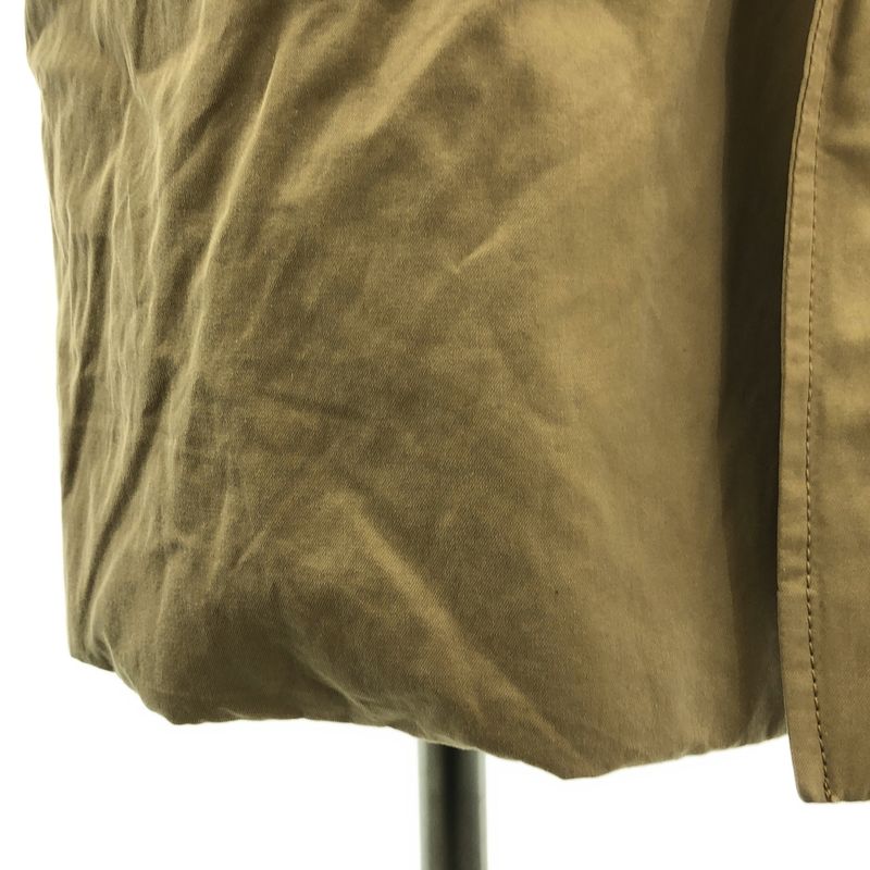 Moncler Logo Button Belted Batting Overcoat 3 Beige Jacket